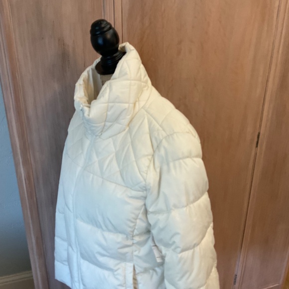 NWT Old Navy Fleece Lined Quilted Puffer Coat Jacket Long Sleeve White spring L - Picture 9 of 16